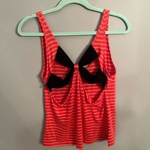 Element Striped Pink Tank Top with Stunning Chiffon Bow Detailing on the Back